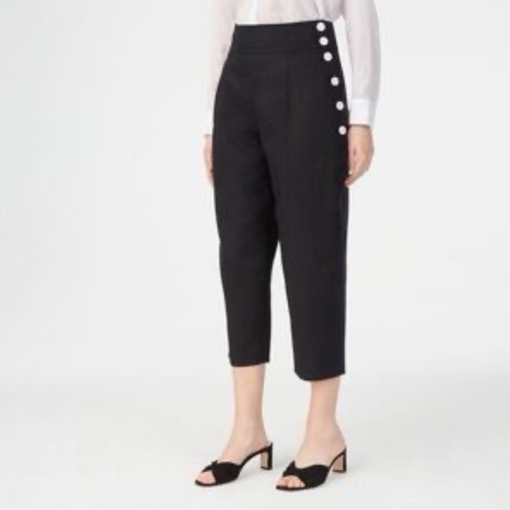 Club Monaco linen blend Pants with Button Accents